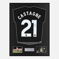 Framed Timothy Castagne Signed Fulham Shirt 2023-24 Third away [Classic]
