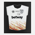 Framed Soucek Signed West Ham Shirt, Conference Winners[Lite]