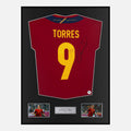 Framed Fernando Torres Signed Spain Shirt Euro 2012 Winners [Classic]
