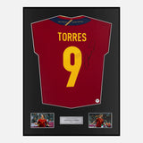 Framed Fernando Torres Signed Spain Shirt Euro 2012 Winners [Classic]