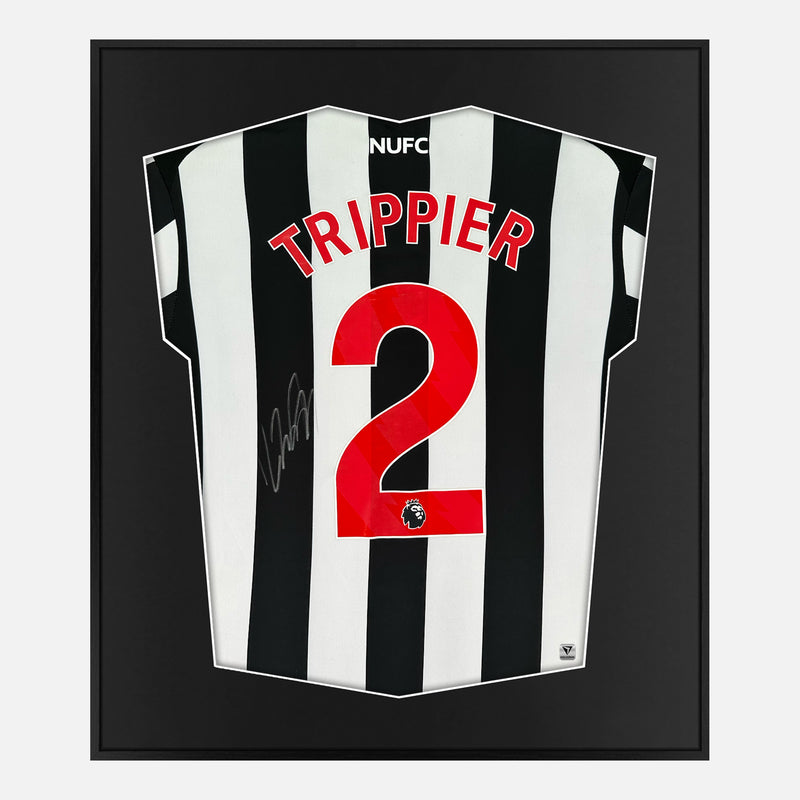 Framed Trippier Signed Newcastle Shirt, Black/White Home [Mini]