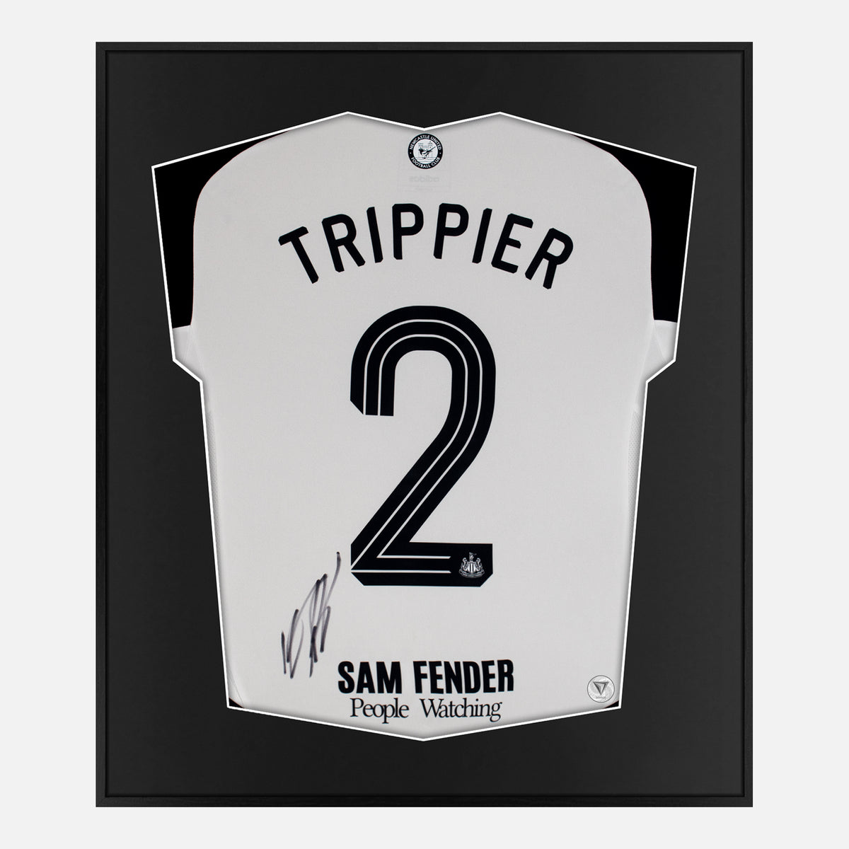 Framed Trippier Signed Newcastle Shirt, Carabao League Cup Final 2025 [Lite] — Authentic signature with NFC and COA | The Vault