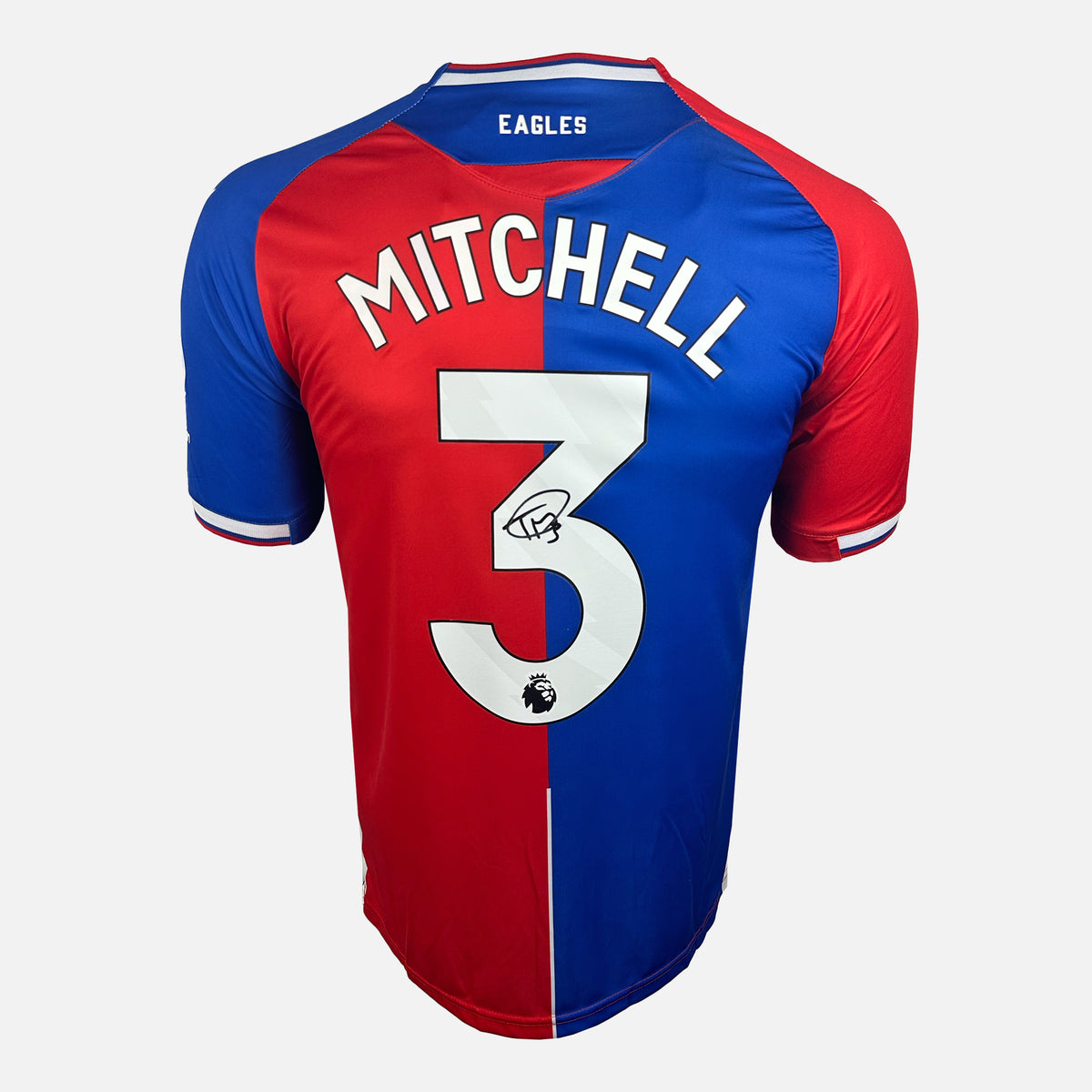 Tyrick Mitchell Signed Crystal Palace Shirt 2023-24 Home [3] — Crystal Palace signed shirt from the 2023 to 2024 season | The Vault
