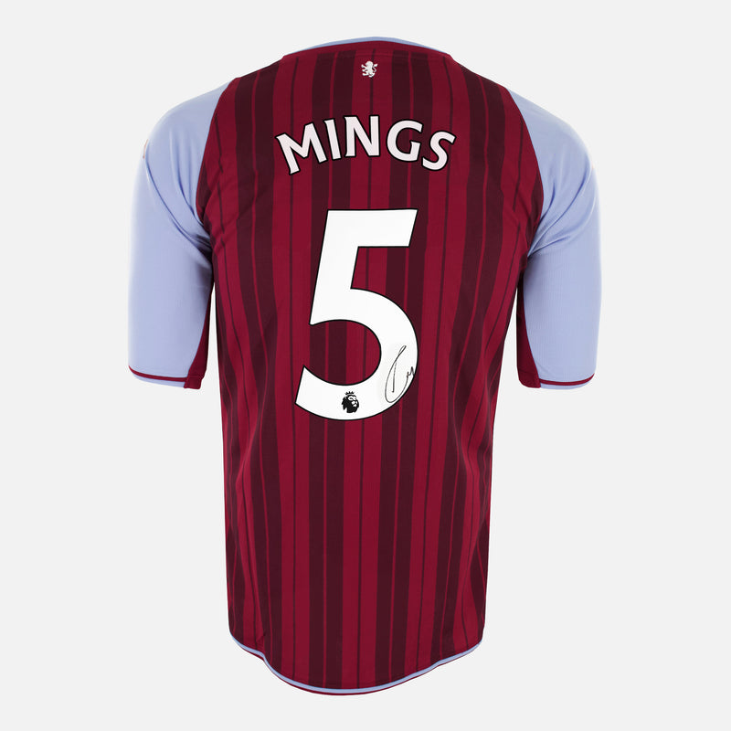 Framed Tyrone Mings Signed Aston Villa Shirt 2021-22 Home [Mini]