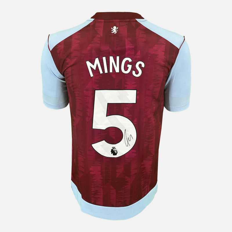 Framed Tyrone Mings Signed Aston Villa Shirt 2023-24 Home [Modern]