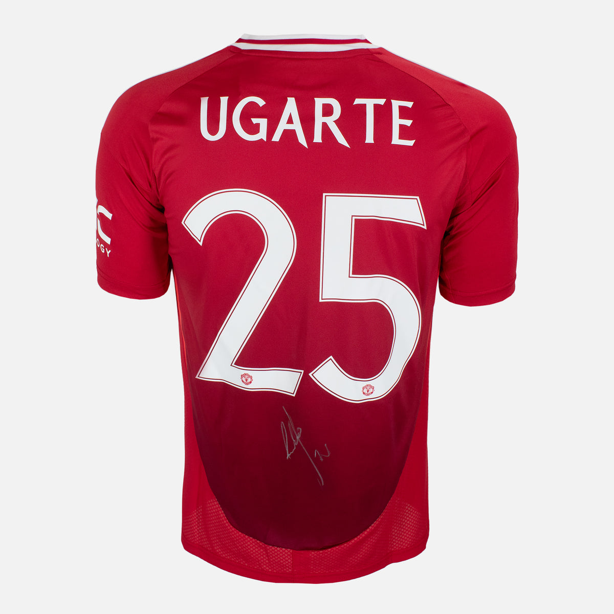Manuel Ugarte Signed Manchester United Shirt 2024-25 Home [25] — Manchester United signed shirt from the 2024 to 2025 season | The Vault