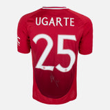 Framed Ugarte Signed Shirt, Manchester United Home [Mini]