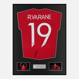 Framed Raphael Varane Signed Manchester United Shirt Home 2022-23 [Classic]