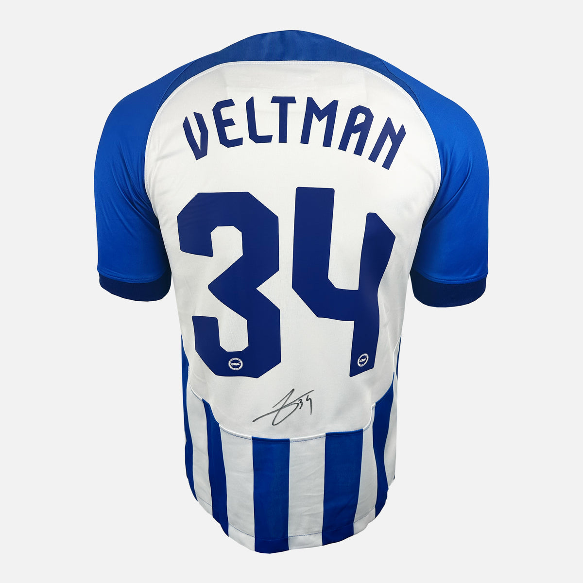 Joel Veltman Signed Brighton & Hove Albion Shirt Home 2023-24 [34] — Brighton & Hove Albion signed shirt from the 2023 to 2024 season | The Vault