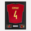 Framed Vincent Kompany Signed Belgium Shirt 2020-21 Home [Classic]