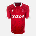 Squad Signed Wales Rugby Shirt 2021-22 Home [14 Autographs]