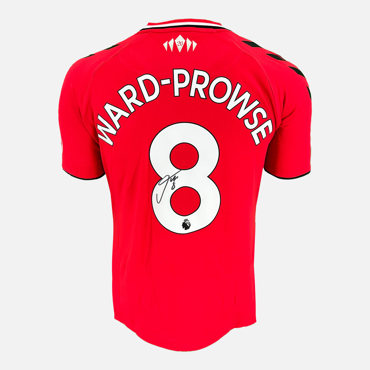 James Ward-Prowse Signed Southampton Shirt 2021-22 Home [8] — Southampton signed shirt from the 2021 to 2022 season | The Vault
