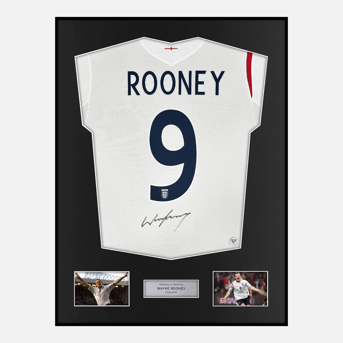 Framed Wayne Rooney Signed England Shirt 2006 World Cup [Classic] — Classic framed England shirt signed by Wayne Rooney | The Vault