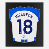 Framed Welbeck Signed Shirt, Brighton & Hove Albion [Mini]