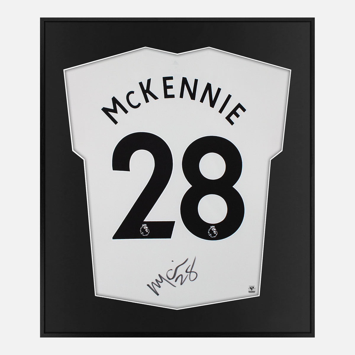Framed Weston McKennie Signed Shirt, Leeds United Home [Lite] — Authentic signature with NFC and COA | The Vault