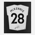 Framed Weston McKennie Signed Shirt, Leeds United Home [Lite]