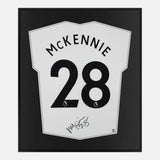 Framed Weston McKennie Signed Shirt, Leeds United Home [Mini]