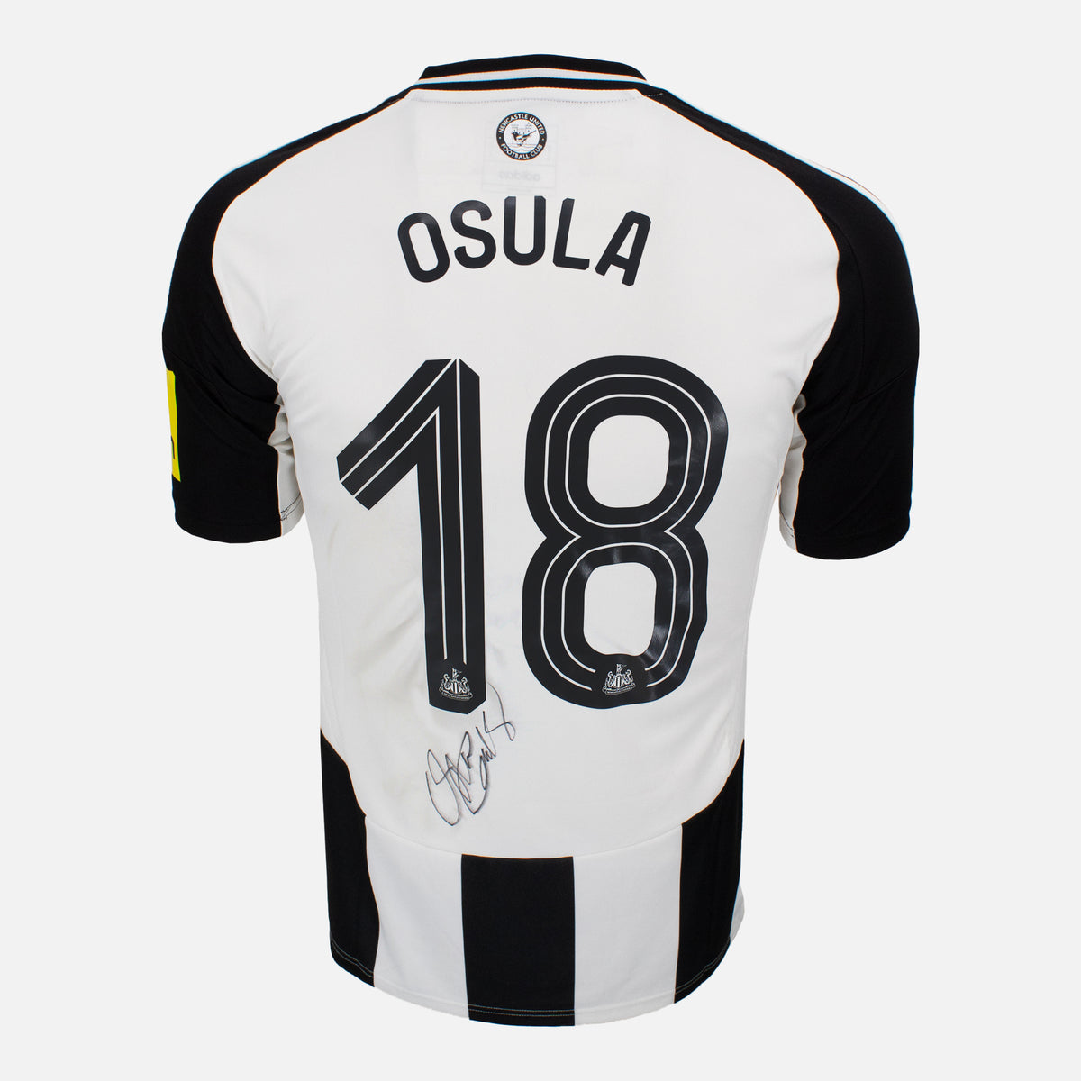 William Osula Signed Newcastle United Shirt 2024-25 Home [18] — Official Newcastle United shirt signed by William Osula | The Vault