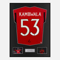 Framed Willy Kambwala Signed Manchester United Shirt Home 2023-24 [Classic]