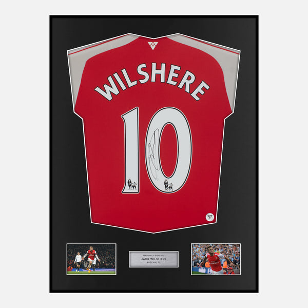 Framed Jack Wilshere Signed Arsenal Shirt 2015-16 Home [Classic]