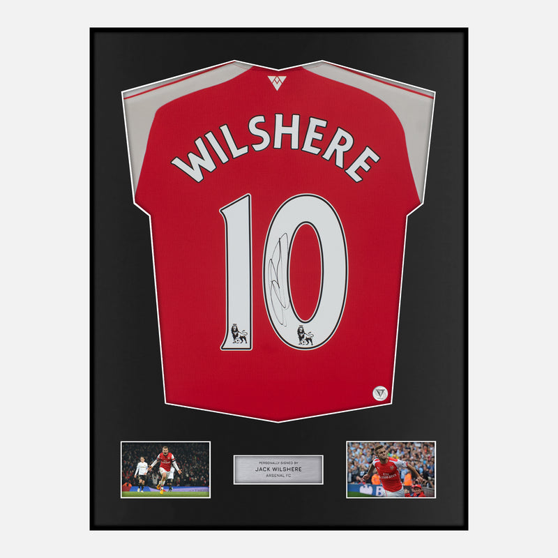 Framed Jack Wilshere Signed Arsenal Shirt 2015-16 Home [Classic]