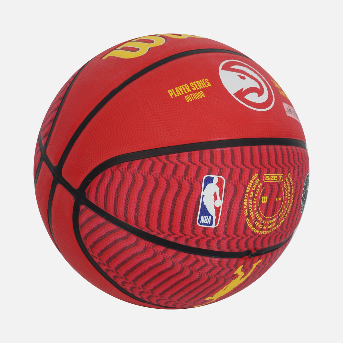 Trae Young NBA Wilson Basketball Atlanta Hawks [Red] — Wilson  
Atlanta Hawks 
Trae Young 
Basketball | The Vault