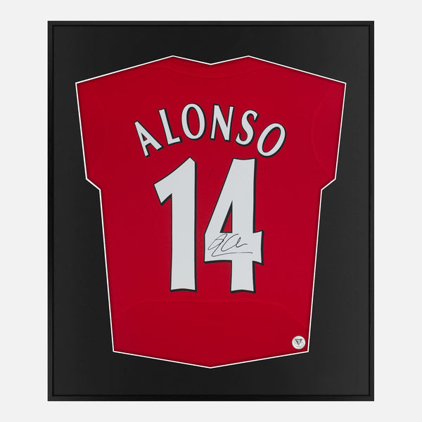 Framed Xabi Alonso Signed Shirt, Liverpool, 2005 Champions League Final [Lite]