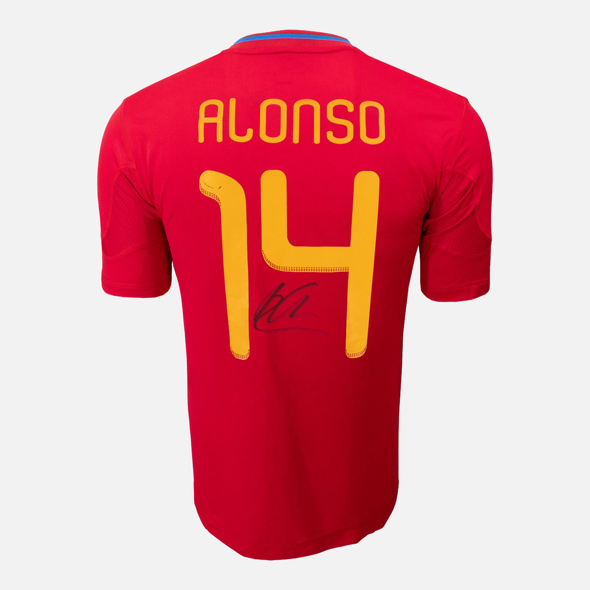 Xabi Alonso Signed Spain Shirt 2010 World Cup [14] — Spain signed shirt from the 2010 to 2011 season | The Vault