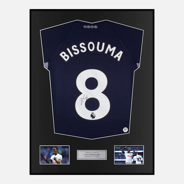 Framed Yves Bissouma Signed Tottenham Hotspur Shirt 2023-24 Away [Modern]