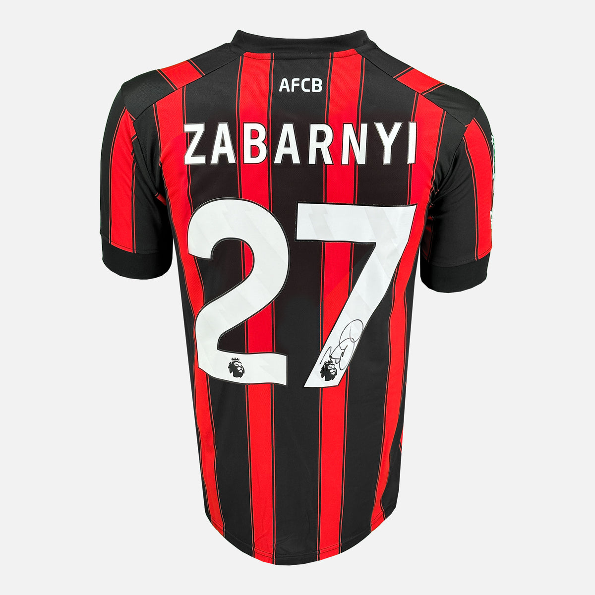 Illia Zabarnyi Signed Bournemouth Shirt 2023-24 Home [27] — Bournemouth signed shirt from the 2023 to 2024 season | The Vault