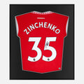 Framed Zinchenko Signed Shirt, Arsenal Home Red [Lite]
