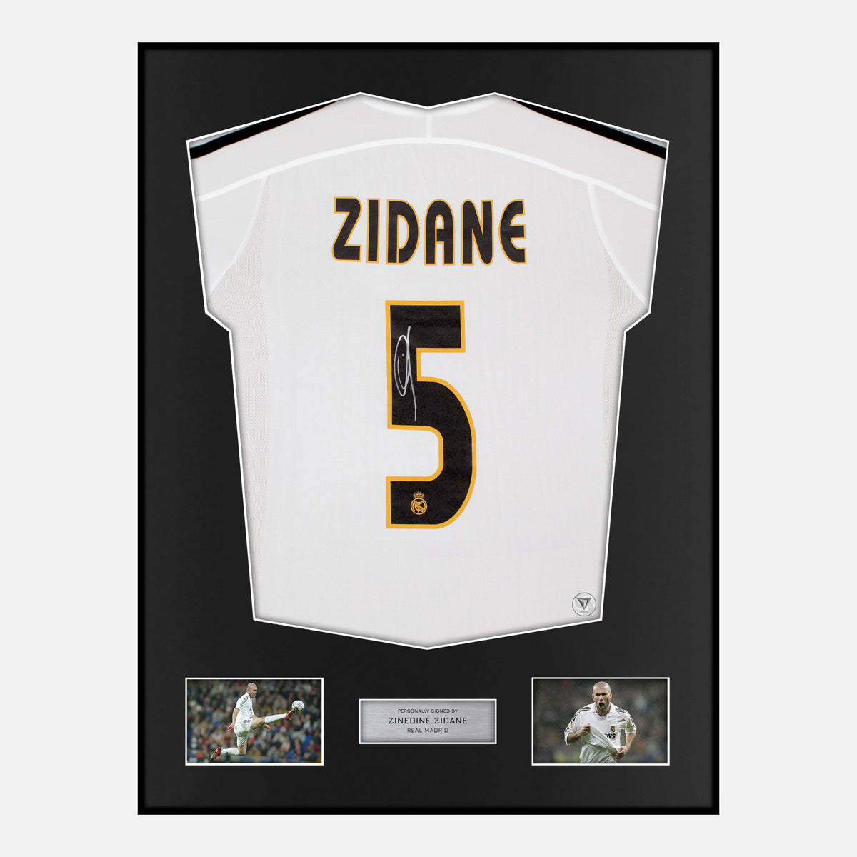 Framed Zinedine Zidane Signed Real Madrid Shirt Home [Classic] — Verified autograph with NFC and certificate | The Vault