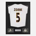 Framed Zinedine Zidane Signed Real Madrid Shirt Home [Classic]