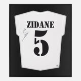 Framed Zinedine Zidane Signed Shirt, Rare Autograph Real Madrid [Mini]