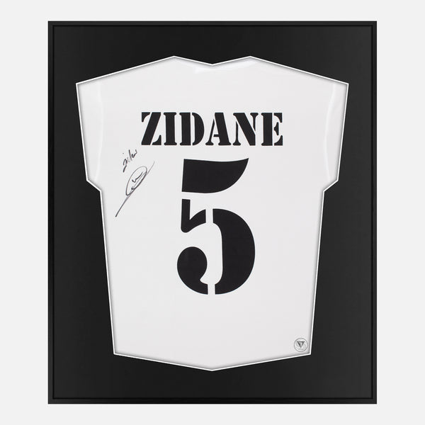 Framed Zinedine Zidane Signed Shirt, Rare Autograph Real Madrid [Mini]