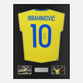 Framed Zlatan Ibrahimović Signed Sweden Shirt 2016-17 Home [Classic]