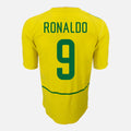 2002-04 Brazil Home Shirt Ronaldo 9 Nike [Excellent] S