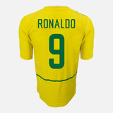 2002-04 Brazil Home Shirt Ronaldo 9 Nike [Excellent] S