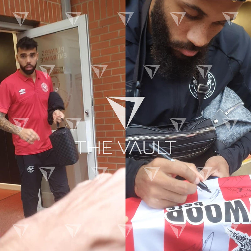 Squad Signed Brentford Shirt 2021-23 Home [18 Autographs]