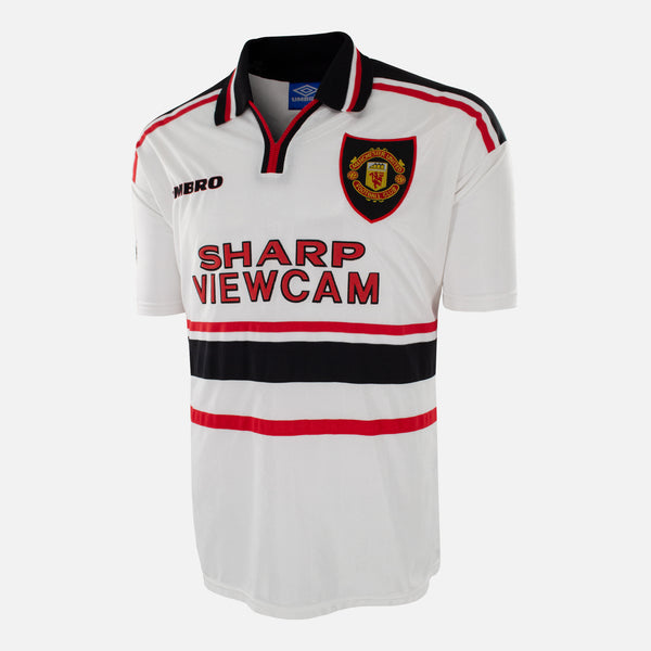 Manchester United Football Shirt White from 1999 