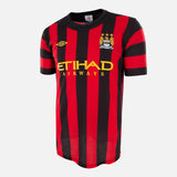 2011-12 Manchester City away shirt classic football kit black/red