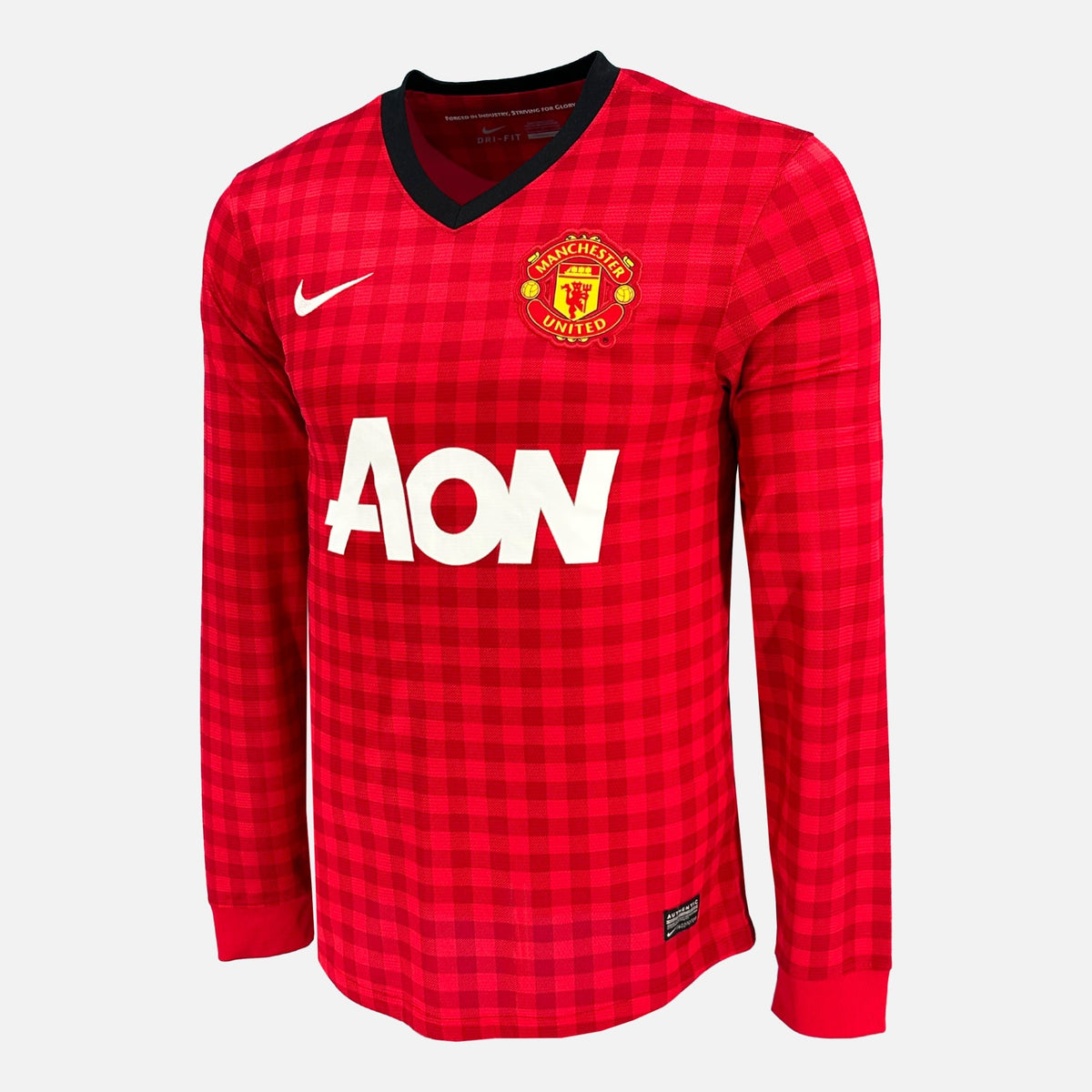 2012-13 Manchester United Home Shirt long sleeve [Perfect] S — Verified official Manchester United shirt, condition graded | The Vault