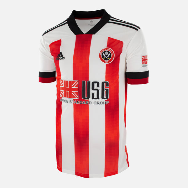 2020-21 Sheffield United Adidas Home Shirt Red & White Jersey
