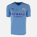 Sergio Aguero Signed Manchester City Shirt 2019-20 Home [Front]