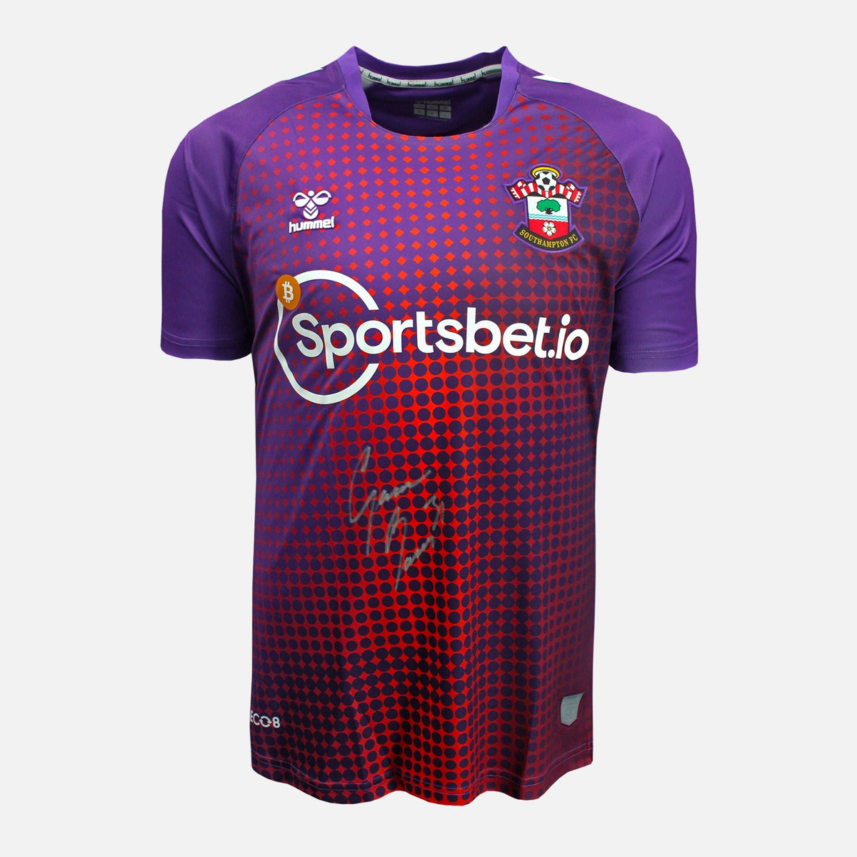 Gavin Bazunu Signed Southampton Shirt 2022-23 Goalkeeper [Front] — Southampton signed shirt from the 2022 to 2023 season | The Vault