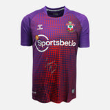Framed Gavin Bazunu Signed Southampton Shirt 2022-23 Goalkeeper [Mini]