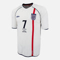 2001 England Home Shirt Beckham 7 v Greece [Excellent]