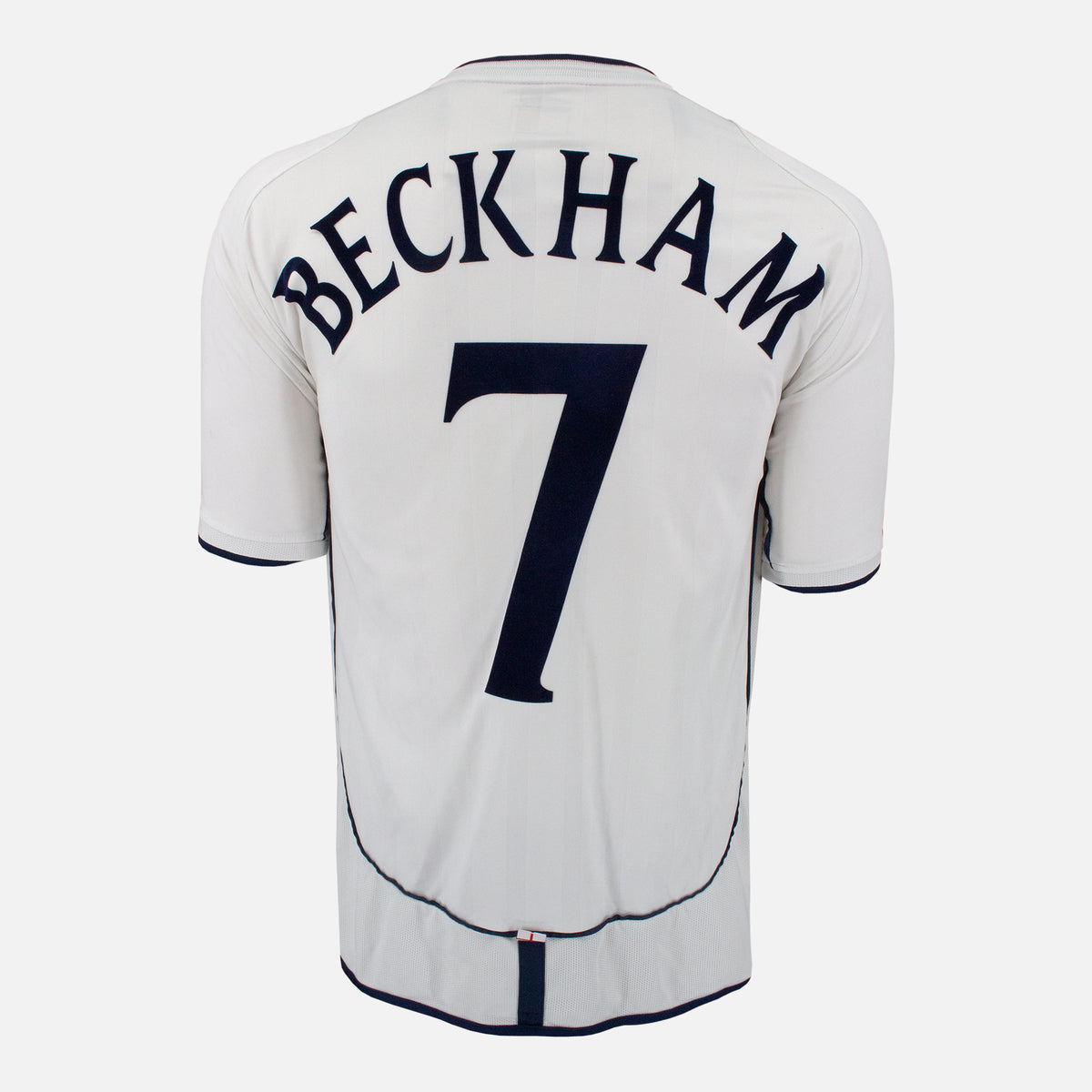 2001-03 England Home Shirt Beckham 7 [Perfect] — Verified official England shirt, condition graded | The Vault