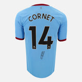 Framed Maxwel Cornet Signed West Ham United Shirt 2020-21 Away [Modern]