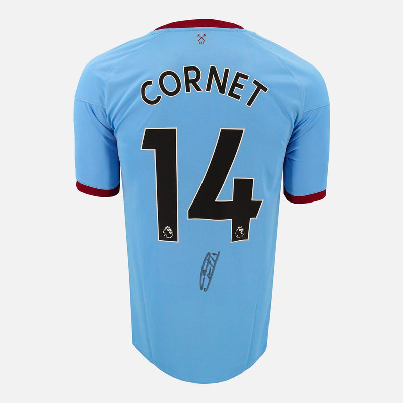 Framed Maxwel Cornet Signed West Ham United Shirt 2020-21 Away [Mini]
